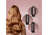 Moldeador - Cecotec AirGlam 14in1 Flex Black, 14 Cabezales intercambiables, Revestimiento Queratina, Negro