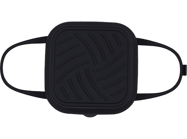 Accesorio freidora - NK-HO330021, Base de Silicona, 20x20 cm, Plegable, Apto Lavavajillas, Apto Microondas, Negro