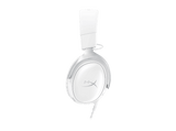 Auriculares gaming HyperX Cloud III, 53 mm, micrófono con cancelación de ruido, audio DTS, metálicos, compatibles PC/Consolas/Móvil, Blanco