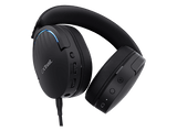 Auriculares gaming - Trust GXT 491, Circumaurales, Bluetooth, Con micrófono, Iluminación RGB, Negro