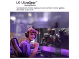 Monitor gaming - LG UltraGear™ 45GX950A-B, 45 5K2K, Dual Mode (165/330Hz), 0.03 ms, OLED, VA curvo 800R, 2x HDMI, HDR10, Morado grisáceo