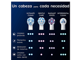 Recambio para cepillo dental - Oral-B iO Ultimate Clean, Pack De 8 Unidades, Blanco