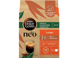 Cápsulas monodosis - Dolce Gusto Neo Lungo, Café tostado y molido, Intensidad 6, 12 cápsulas