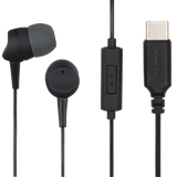 Auriculares de botón - Hama Sea, USB-C, Botón de respuesta, Almohadillas incluidas, Negro