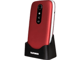Móvil - Telefunken S445, Rojo, 32MB RAM, 2.8, 800 mAh, Teclas grandes, Botón SOS