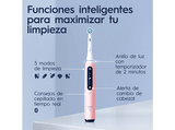 Cepillo eléctrico - Oral-B iO 5S, 1 cabezal , Estuche de viaje, Diseñado por Braun, Rosa