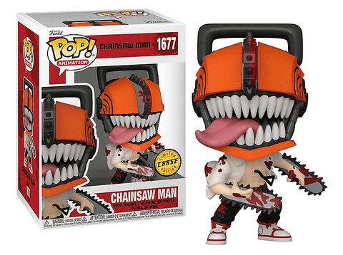 Figura Funko Pop! - Chainsaw Man: Chainsaw Man Variante Chase Sangriento, Vinilo, 10 cm