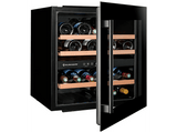 Vinoteca - Climadiff CBI40DB1, Ventilado, 36 Botellas, 5-20 °C, 2 Zonas de Temperatura, Iluminación Interior, Negro