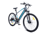 Bicicleta de Montaña - smartGyro Senda 2, Potencia 250W, Velocidad máx. 25 km/h, Autonomía 60km, 7 Velocidades, Eléctrica, Gris/Azul