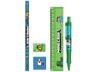 Pack papelería - Pyramid Minecraft, 1 Lápiz, 1 sacapuntas, 1 goma de borrar, 1 regla y 1 bolígrafo