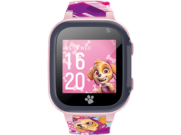 Smartwatch infantil - Forever KW-60, 230 mm, Micro SIM, Localización LBS, Diseño de Patrulla Canina, Rosa