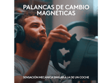 Volante - Logitech G PRO, Palancas de cambio magnéticas, Doble embrague, Force Feedback Trueforce, PC, Ajustes personalizables, Patrones LED, Negro