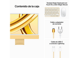Apple iMac (2023) Z19FBASE, 24 Retina 4.5K, Chip M3, CPU de 8 núcleos, GPU de 10 núcleos, 24GB de RAM, 1TB de SSD, Amarillo
