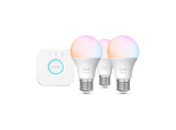 Kit de iluminación inteligente - Philips Essencial Kit 3x E27 + Bridge, LED, Blanco