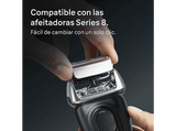 Recambio para afeitadora -  Braun 83M, Compatible con afeitadoras Series 8, Plata