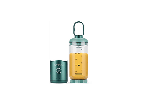 Batidora de vaso - nutribullet Flex Portable, Batidora personal, Vaso portátil, 7.4 V, 590 ml, Cable USB-C, Verde bosque