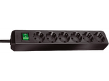 Regleta - Brennenstuhl 149908, Eco, 6AC, Interruptor, Negro