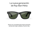 Gafas IA - Ray-Ban Meta Wayfarer (Gen 2), Negro brillante, Lentes en verde, Talla estándar