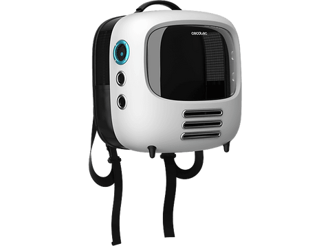 Transportín para mascotas - Cecotec Pumba 1800 Travel Fan, Sistema de ventilación, 2 velocidades, Grandes medidas, Luz interior, Gran ventana, Blanco