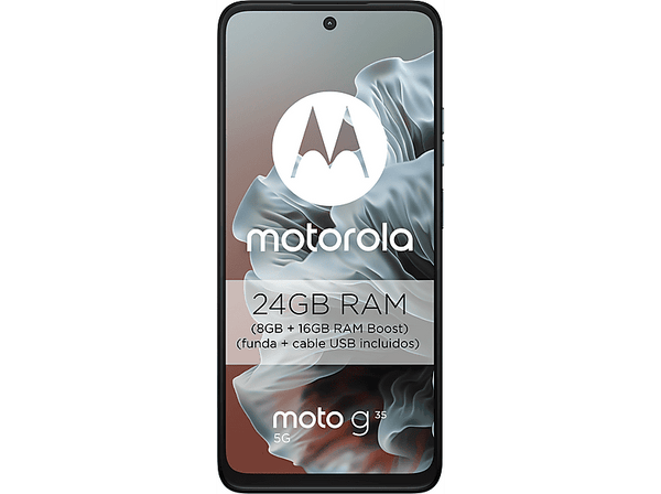 Móvil - Motorola g35 5G, Verde, 256 GB, 8 GB RAM, 6.72" LCD Full HD+, Unisoc T760, 5000 mAh