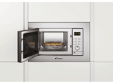 Microondas integrable - Candy MIC201EX, 800W, Grill 1000 W, 8 niveles, 20l, Con marco, Material antihuellas, Inox