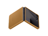 Funda móvil -  Samsung, Para Samsung Galaxy Z Flip7, Cuero Vegano, Marrón Oscuro