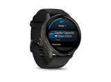 Reloj deportivo - Garmin Venu 4, Negro, 45mm, Pantalla 1.4, Autonomía 12 Días, Alineación del Sueño, Correa de Silicona
