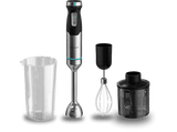 Batidora de mano - Cecotec Power Pulsar 2300Max Cream&Crush, 2300 W, Cuchillas 4 Hojas Acero Inoxidable, Pie Xl Extralargo, Gris