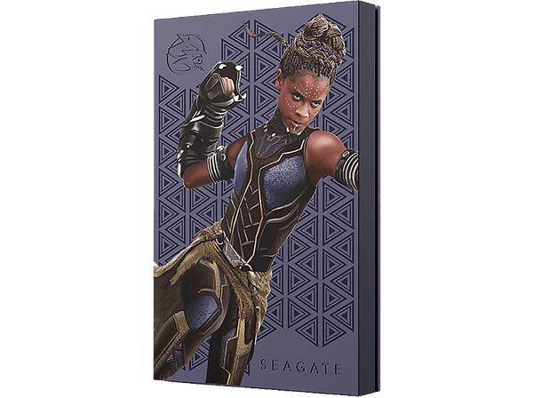 Disco duro externo - Seagate Firecuda Marvel Shuri, USB 3.2, HDD, PC, Mac, XBox, Negro