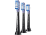 Recambio para cepillo dental - Philips Sonicare Premium Gum HX9053/88, Pack 2+1, Cuidado encias, Control antiplaca, Suave, Negro
