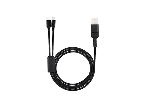 Cargador coche - NK TS350106, Universal, 18W, Carga Simultánea, 120cm, Negro
