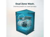 Lavavajillas - Cecotec Bolero Aguazero 6500 C, 15 servicios, 6 programas, 60 cm, Dual Zone Wash, Auto Open, Motor Inverter Plus, White
