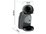Cafetera de cápsulas - De'Longhi Mini Me 2 EDG335.B Nescafé Dolce Gusto, 1600W, 15 bar, 0.8 l, Thermoblock, Negro