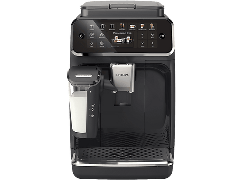 Cafetera superautomática - Philips EP4441/50, LatteGo, Pantalla táctil, 12 ajustes, Función QuickStart, 15 bar, 230 W, Filtro AquaClean, 1.8 l, Negro