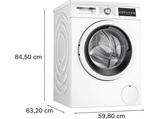 Lavadora carga frontal - Bosch  WUU28T66ES, Serie 6, 9kg, 1400 RPM, 14 programas, Active Water, SpeedPerfect, Blanco