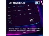 Altavoz de gran potencia - Sony ULT TOWER 9AC, Bluetooth para fiestas, ULT POWER SOUND, X-Balanced, Luces/Sonido 360, Entradas de karaoke, Negro