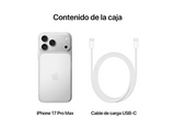 Apple iPhone 17 Pro Max, Plata, 512 GB, 5G, 6.9  OLED Super Retina XDR, Chip A19 Pro, iOS