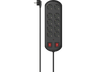 Regleta - Hama Home, 10 Enchufes, 3 Cables, 230 V, Protección contra sobretensión, Negro