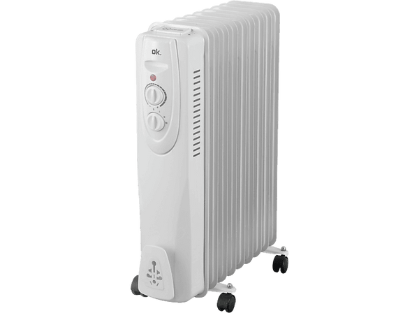 Radiador - OK ORO 912024 ES, 2000W, 3 niveles calor, 9 elementos, Protección sobrecalentamiento, Blanco