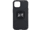 Funda - Isy ISC 6100, Apple, iPhone 15, Resistente a Golpes, Soporte Plegable Integrado, Negro
