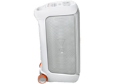 Altavoz de gran potencia - JBL PartyBox Stage 320, Portátil para fiestas, Asa telescópica y ruedas, BT, Resistente salpicaduras, Aut 18h, 240W, Blanco