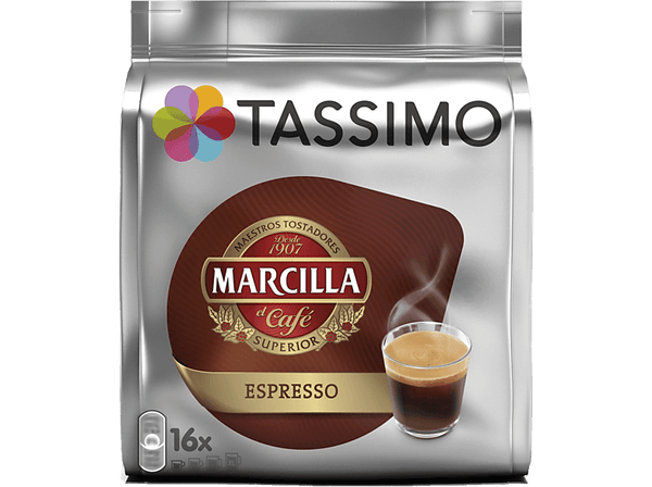 Cápsulas monodosis - Tassimo Marcilla Espresso, 16 cápsulas