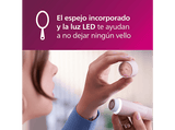 Rasuradora - Philips 5000 series BRR454/00 , Depiladora facial, Espejo y luz LED, Piel suave, Compacta y portátil, Cuchillas Autoafilables