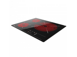 Placa vitrocerámica - Teka TBC 63632 TTC, 3 zonas, 32 cm Zona Grande, 60 cm, Función Booster, Temporizador, Stop & Go, Negro