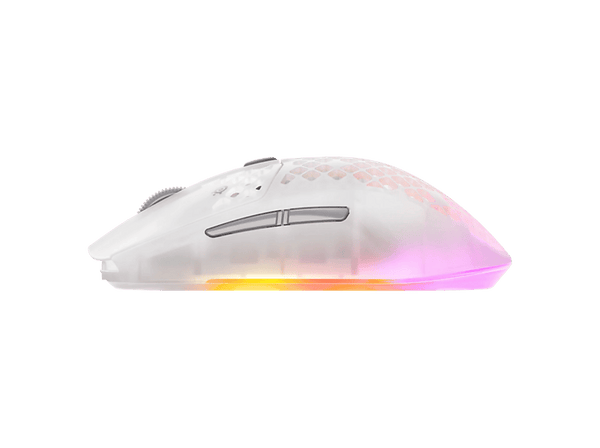 Ratón gaming - SteelSeries Aerox 3 Wireless Gen 2, Inalámbrico, 26000 dpi, 4K Fast, Sensor TrueMove 26K, Ultraligero, Fantasma