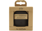 Funda estuche de carga auriculares - Puro PUAP018, Para Apple AirPods, 100% biodegradable, Gancho de aluminio, Negro