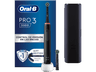 Cepillo eléctrico - Oral-B Pro 3 3500, Estuche de viaje, Sensor de presión, 2 Cabezales, Negro