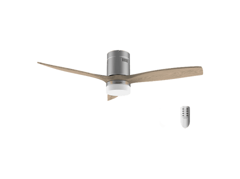 Ventilador de techo - Cecotec EnergySilence Aero 5600 Classic Acero, Motor DC 40 W, Luz LED 18 W, 6 Velocidades, Mando, 3 aspas, Plateado