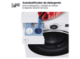 Lavadora carga frontal - LG F4X7511TWS, 11 kg, 1400 rpm, 23 programas, TurboWash 360º, Autodosificación, Blanco