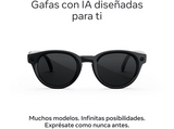 Gafas IA - Meta Nova, Negro clásico, Lentes en gris polarizado, Gafas con IA y cámara, Talla Estándar, Unisex